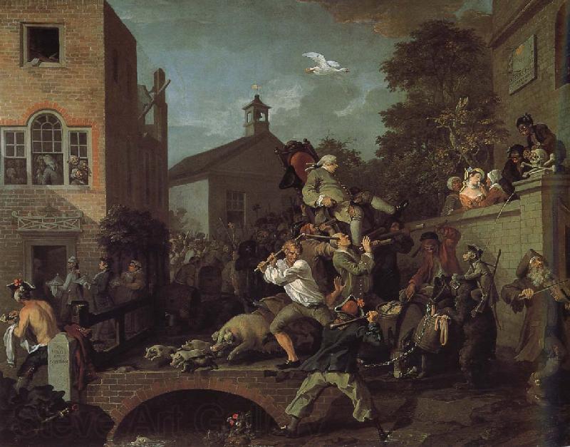 William Hogarth The auspices of the members of the election campaign France oil painting art